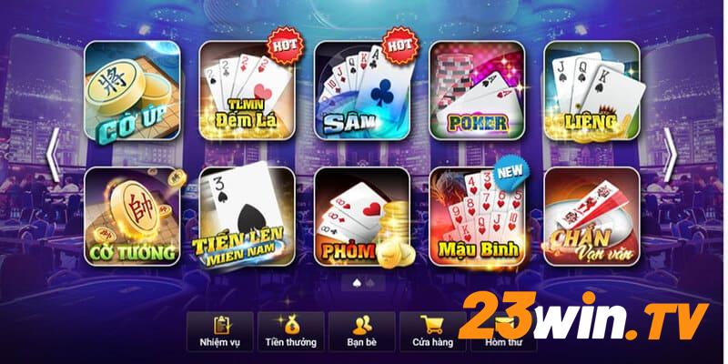 Sảnh chơi game bài 23Win